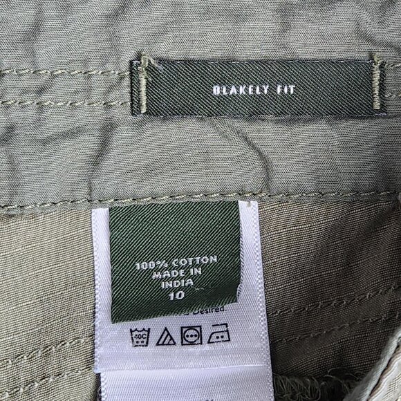 Eddie Bauer Shorts Womens 10 Green Blakely Fit Ripstop Utility Zip Pocket Hiking - Picture 11 of 12